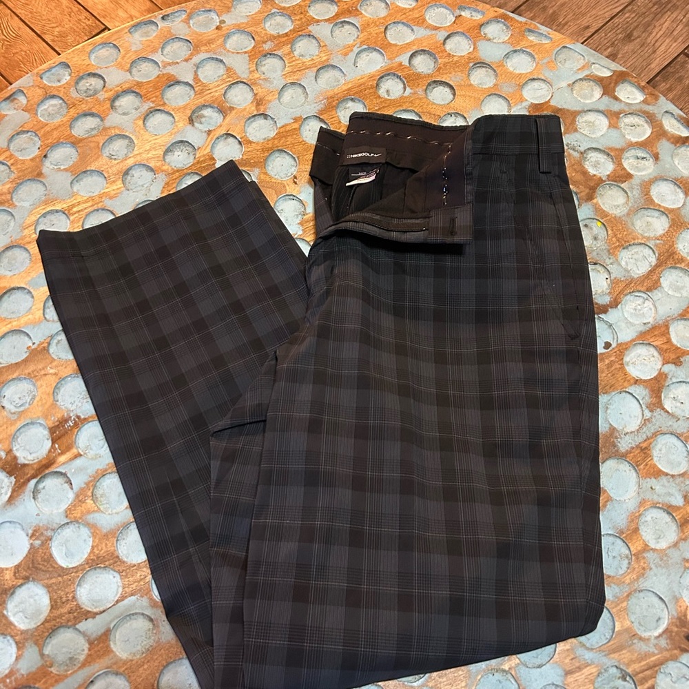 Nike Men's Dark Plaid Golf Pants